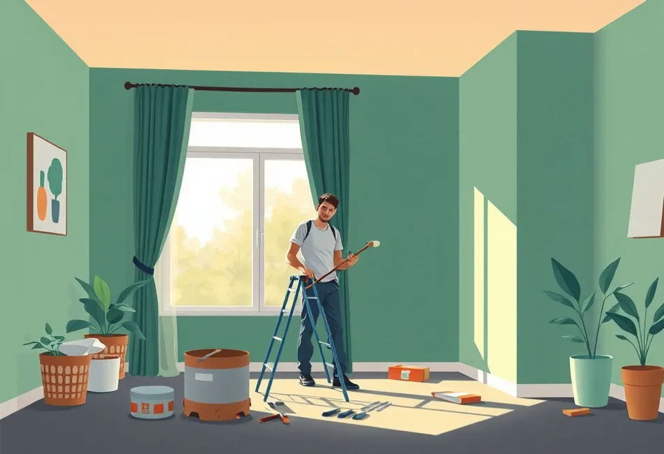 Intérieur rénové après travaux de peinture à Triel-sur-Seine